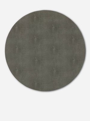 Round Shagreen Placemat Cream