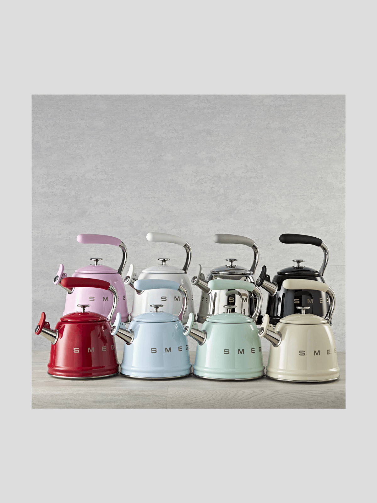 smeg stove top kettle pink Bash