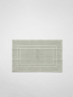 Modern Jacquard Cotton Bathmat 50x80cm Silver