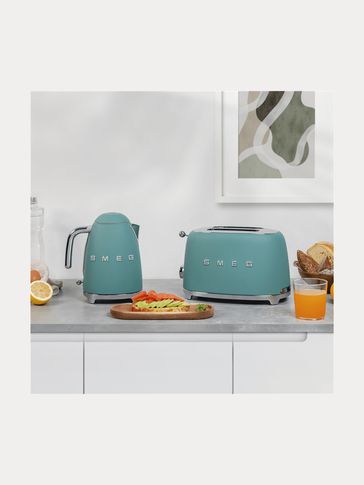 Smeg Retro Slice Toaster Matt Emerald Green Bash