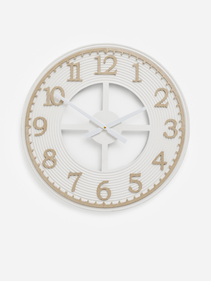 Jet Home White Hanging Clock Large