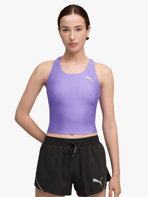 Puma Womens Raceday Ultraform Purple Crop Top