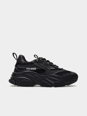 Women's Steve Madden Black Possession Athletic Shoes