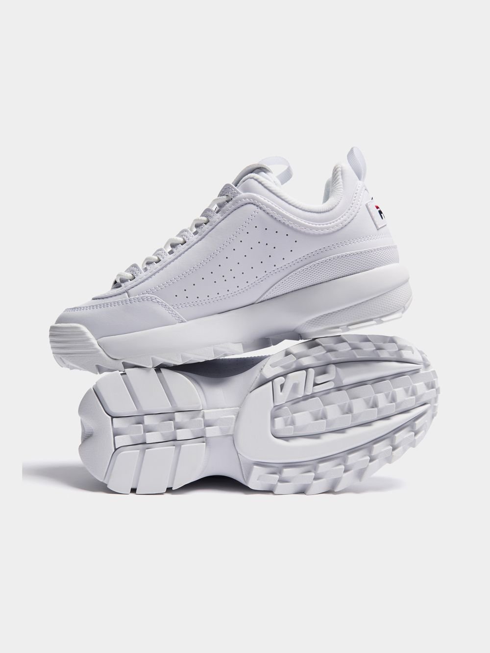 Womens Fila Disruptor White Sneakers Bash