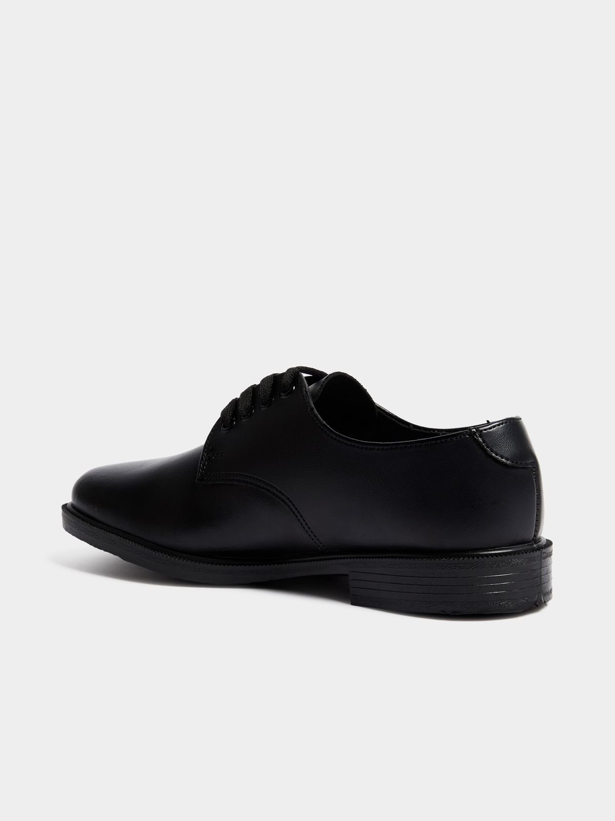 Jet Younger Boys Black Leather Toughees School Shoes Bash