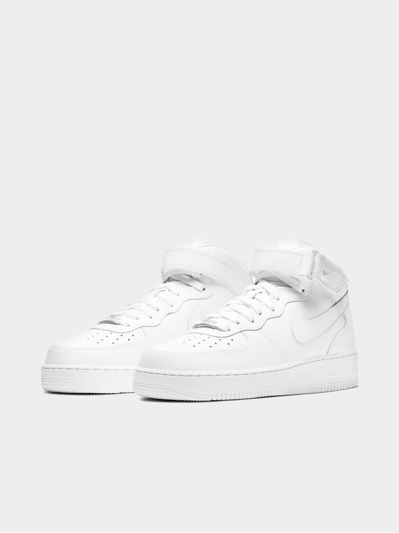 Nike Men's Air Force Mid White Sneaker Bash - Main Image