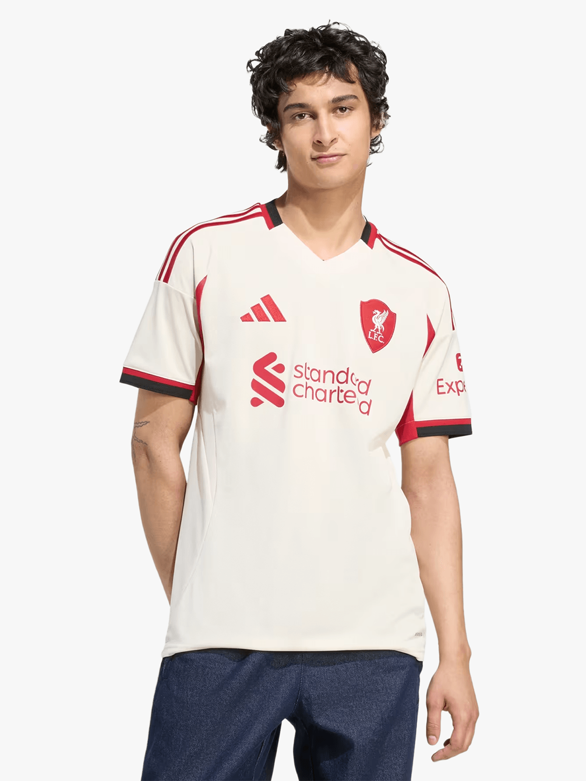 adidas Mens Liverpool FC Away 25/26 White Stadium Jersey | Bash