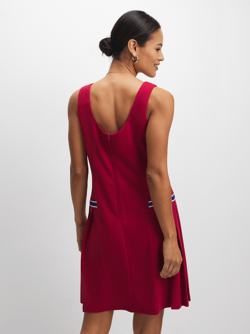 Skater Dress Red Dress With Converse Black Leather Jacket With Red