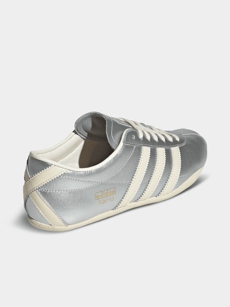 adidas Originals Women's Tokyo Silver Metallic/Cream Sneaker