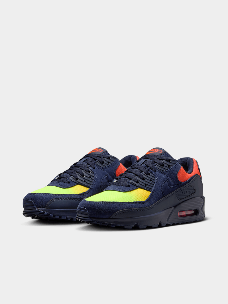 Nike Men's Air Max 90 Black/Blue/Gradient Sneaker Bash