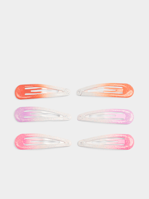 Girl's Ombre 6-Pack Hair Clips