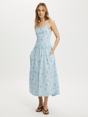 Women's Cotton On Blue Alexis Seamed Maxi Dress