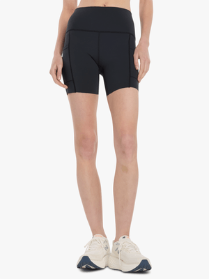 New Balance Womens Sleek Pocket 6 Inch Black Hotpants