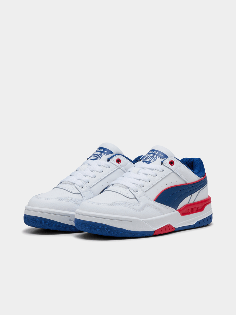 Puma Junior Rebound Retro White/Clyde Royal Sneaker Bash