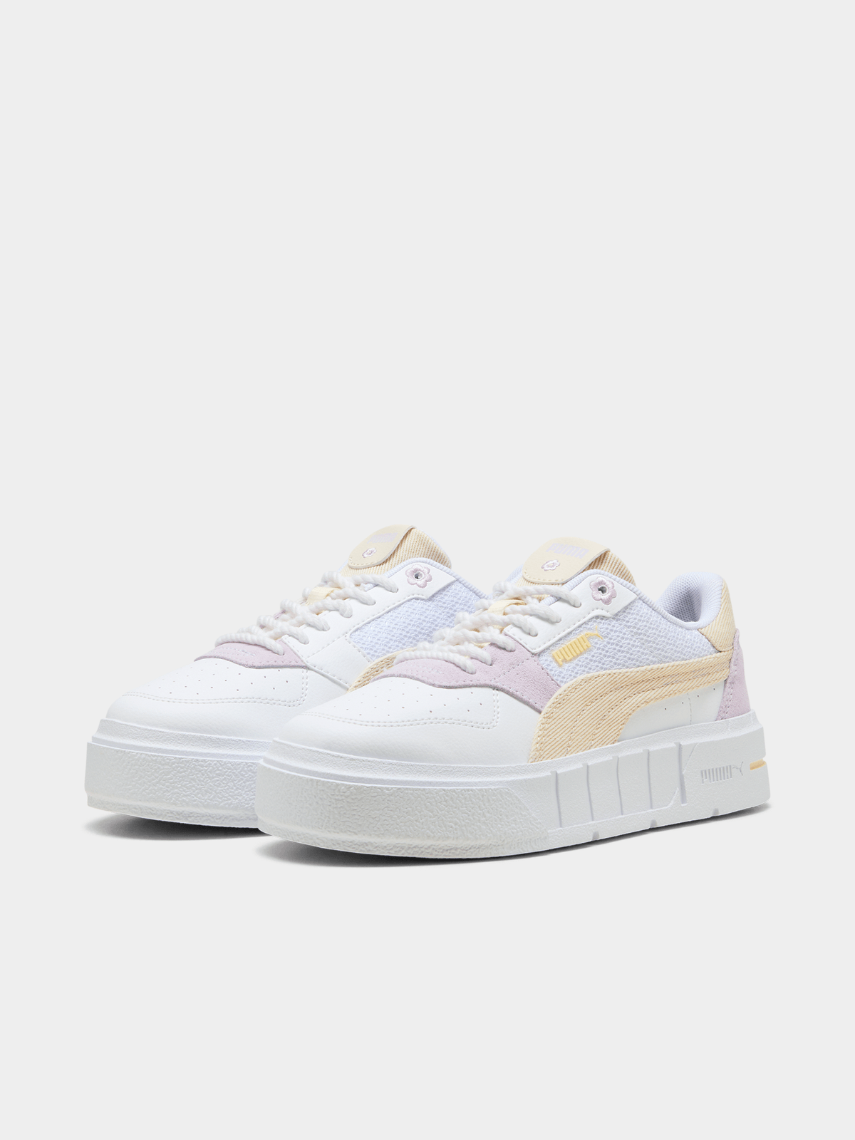 Puma Junior Cali Court Summer Feels White/Lilac Sneaker Bash