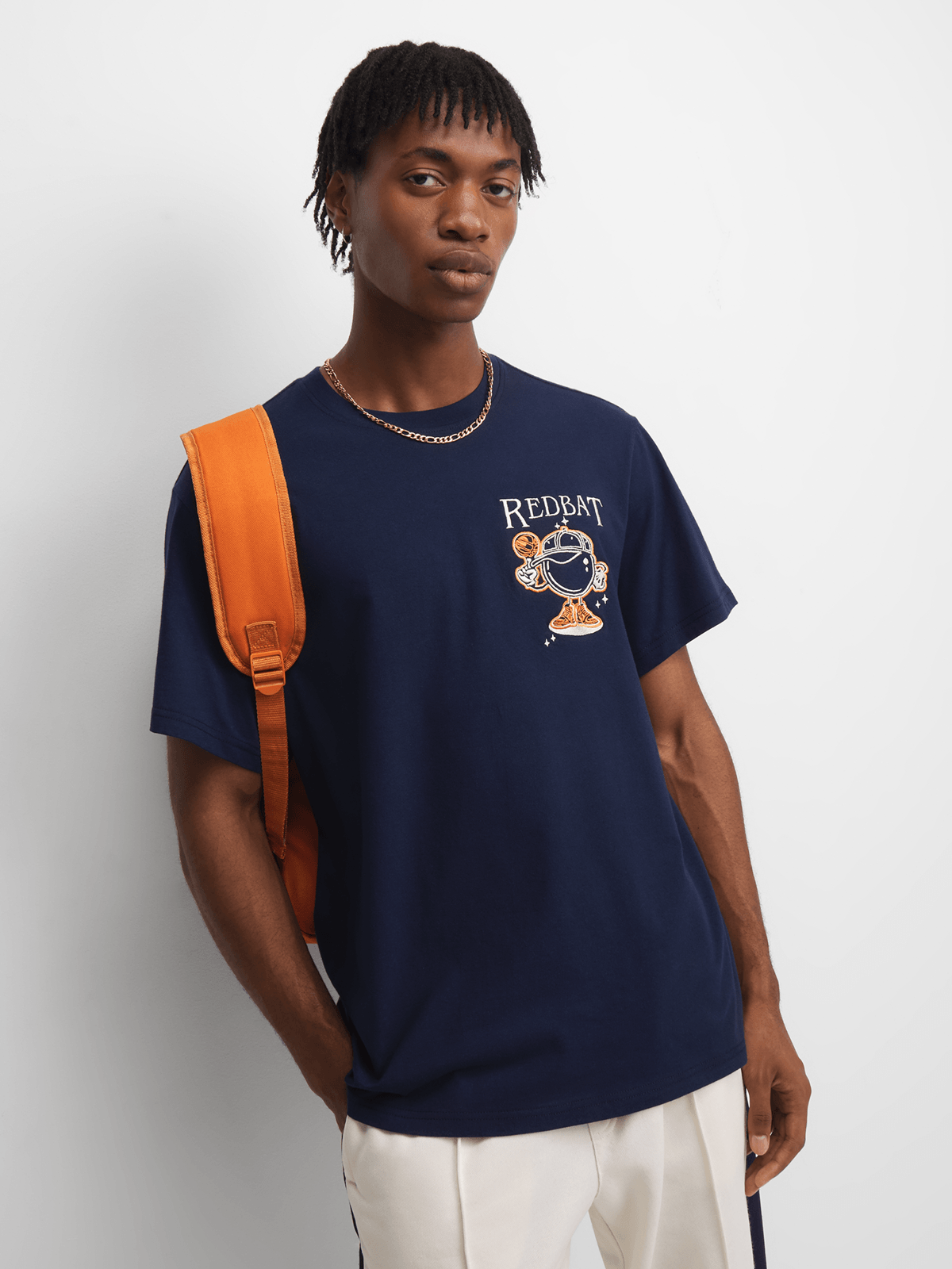 Redbat Athletics Men's Mascot Graphic Navy T-shirt Bash