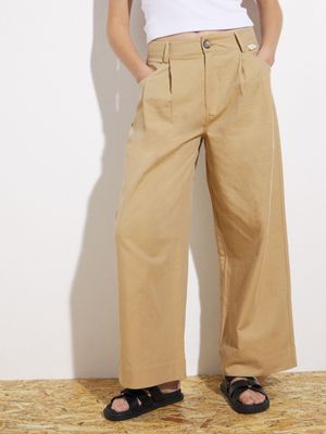 Women's Canvas Twill Wide Leg Pants