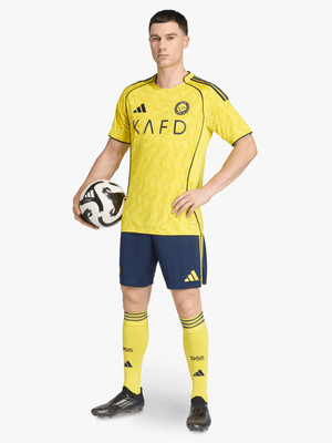 adidas Mens Al Nassr FC Home 25/26 Yellow/Blue Stadium Jersey