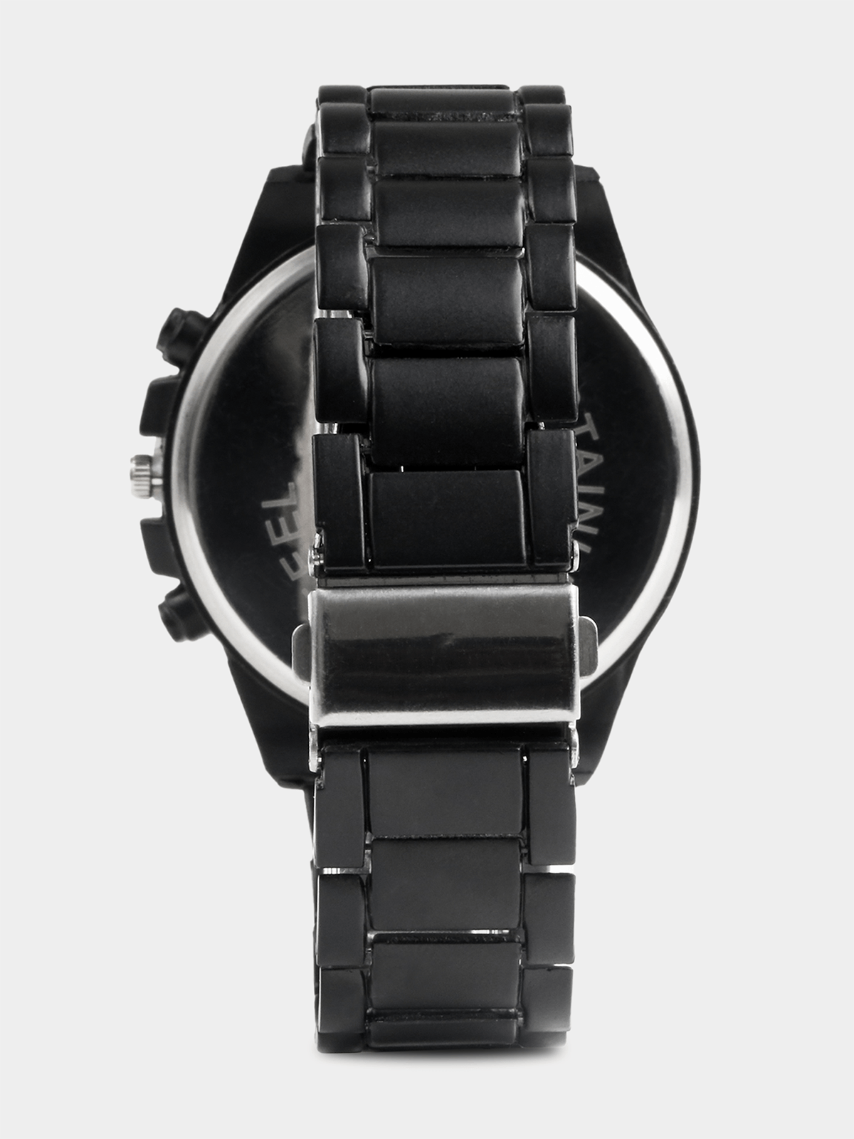 Exact Men's Matte Black Denim Metal Watch | Bash