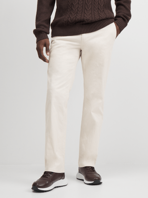 Jet Men's Ecru Chino Trouser