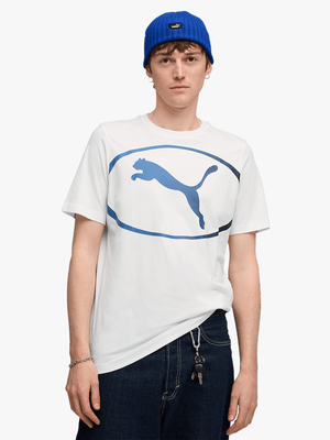 Puma Mens Sport Relaxed White Tee