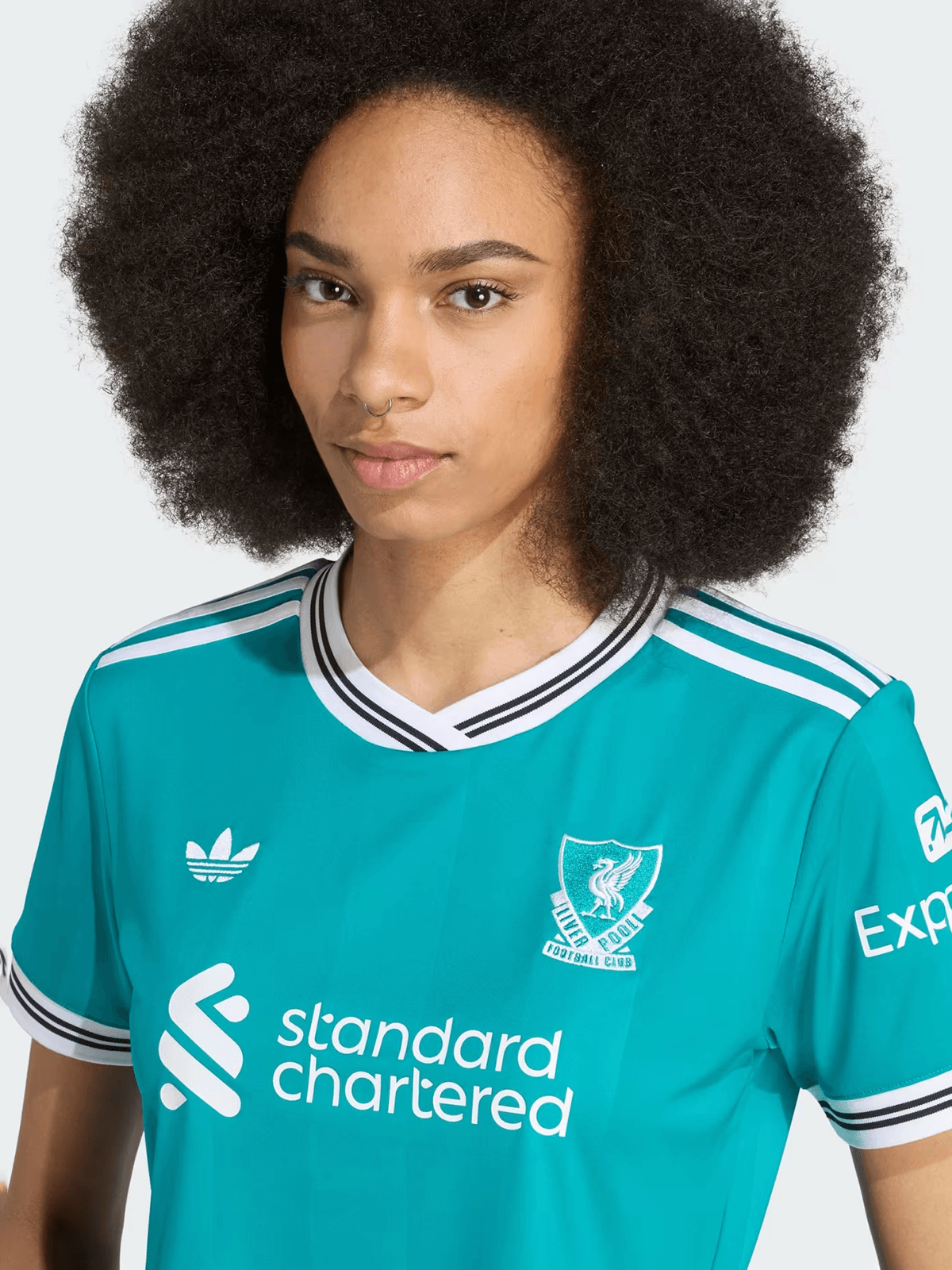 adidas Womens Liverpool FC 3rd 25/26 Crop Green Stadium Jersey Bash