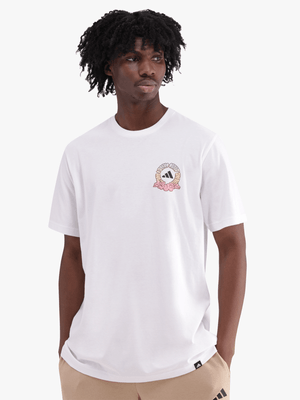 adidas Mens 90s Nostalgia City Graphic White Tee
