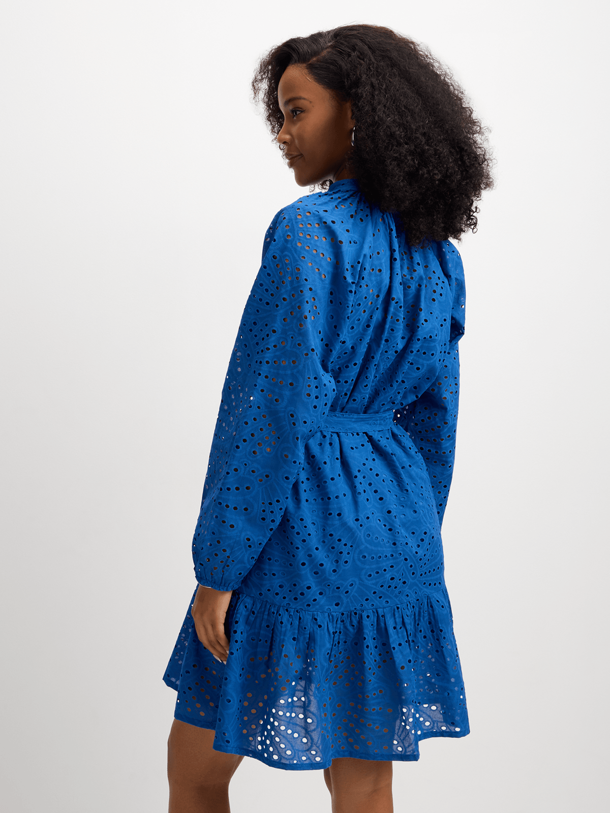 Jet Women's Cobalt Blue Anglaise Tier Dress | Bash