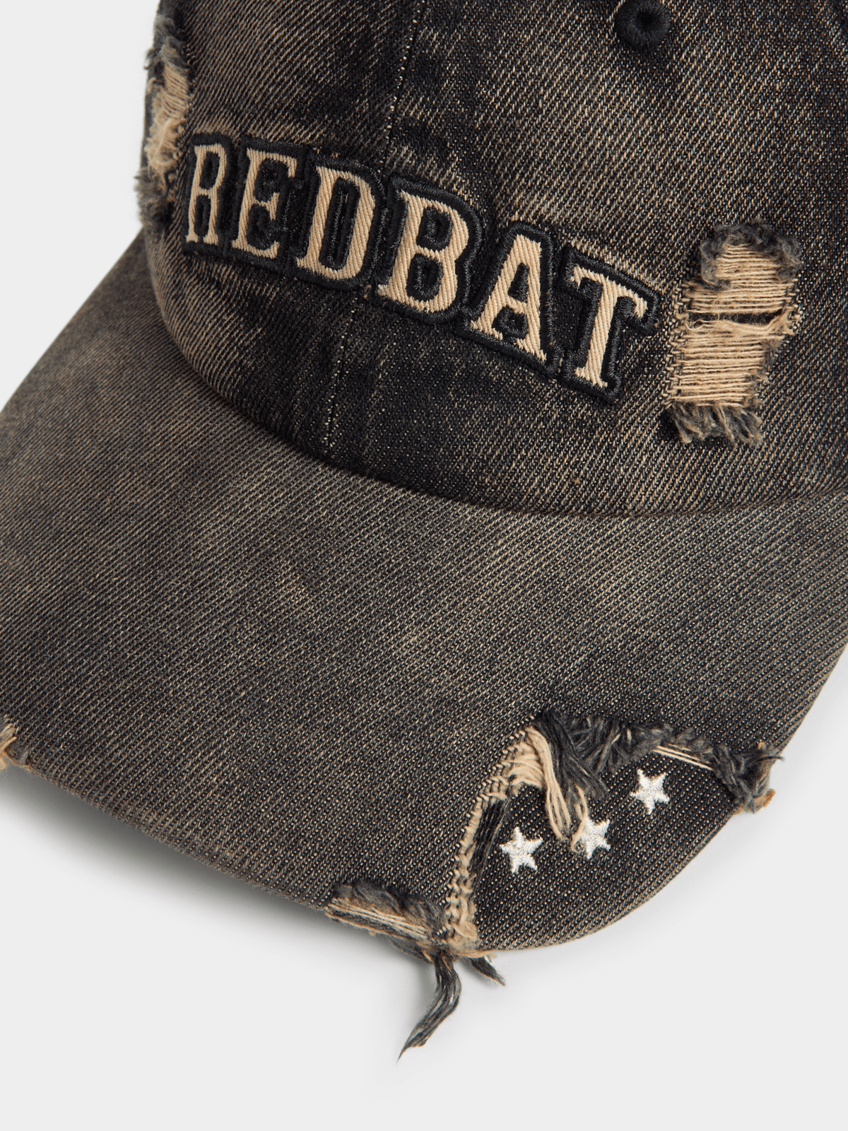 Redbat Unisex Laundered Rip Black Cap | Bash