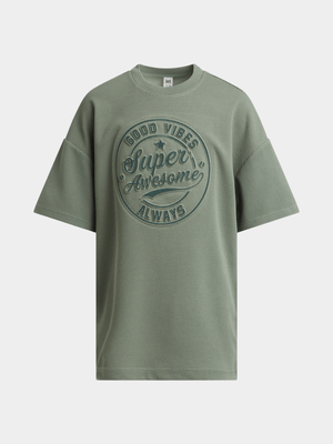 Jet Older Boys Fatigue Textured T-shirt