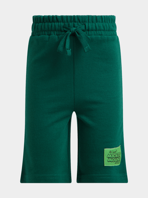 Jet Younger Boys Green Mickey Mouse Shorts