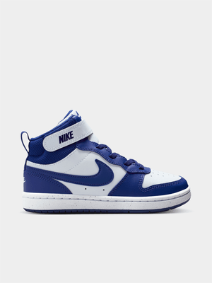 Nike Junior Pre-School Court Borough Mid 2 Blue/White Sneakers