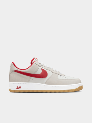 Nike Men's Air Force 1 '07 LV8 White/Red Sneaker