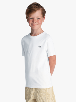 Boys Calvin Klein Black 2-Pack Monogram Tops