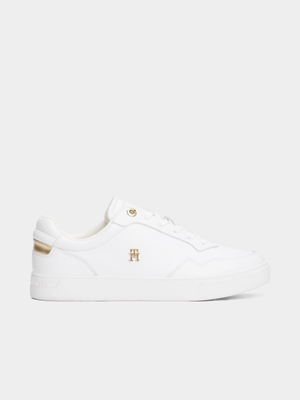 Women's Tommy Hilfiger White Essential Elevated Court Sneakers