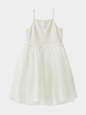 Cotton On Kids Girl White Harper Dress Up Dress
