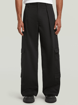 G-Star Men's R-5N 3D Pleated Black Cargo Pants