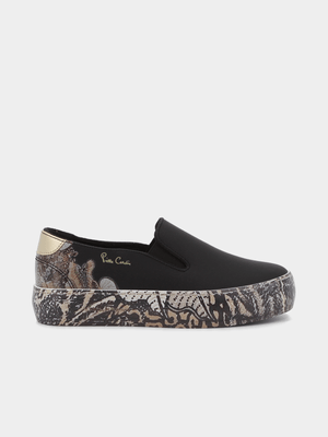 Women's Pierre Cardin Black Jungle 3 Sneakers