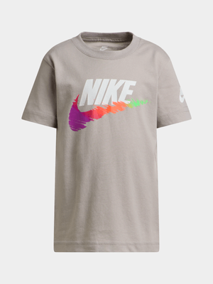 Nike Toddler Boys Brandmark Swoosh Grey Tee