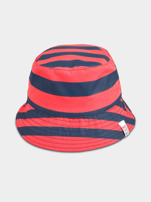 Boy's Red & Navy Reversible Bucket Hat
