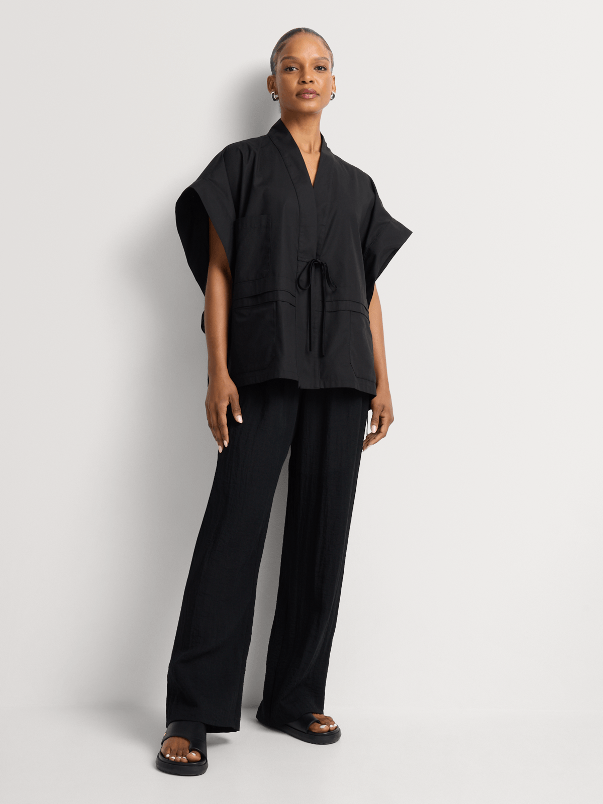 Women's Sipho Mbuto Black Square Shaped Utility Jacket | Bash