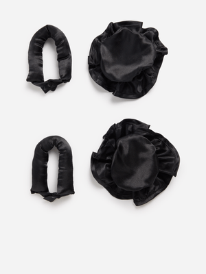 Beauty Box - Satin Edit - 2x Heatless Bun Curler Set - Black