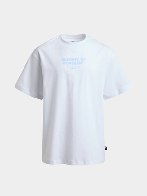 TS KB Girls Academy Of Movement Oversized White/Blue Tee