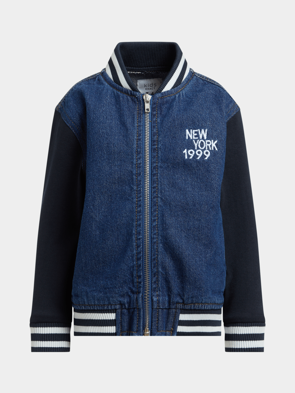 Exact Older Boy's Mid Wash Denim Bomber Jacket | Bash