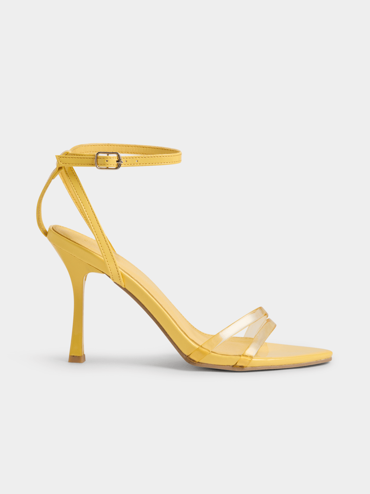 The FIX Women's Yellow Perspex Front Strap Heel | Bash