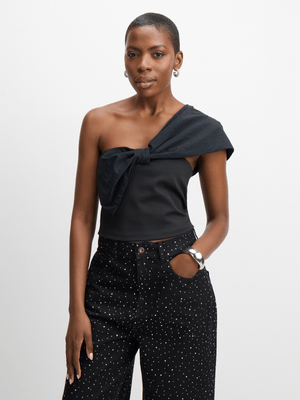 Exact Women's Black Bow Top