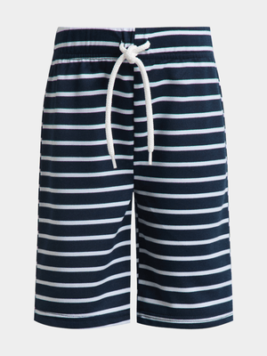 Jet Younger Boys BF White Stripe Match Shorts