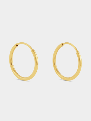 Yellow Gold & Sterling Silver Gypsy Sleeper Earrings