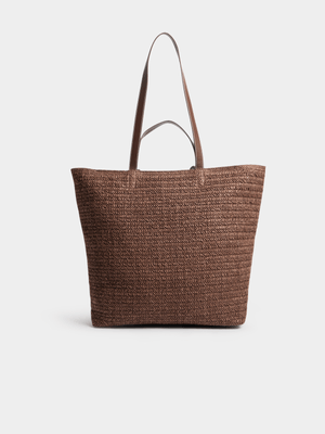 Exact Women's Brown Straw Beach Bag