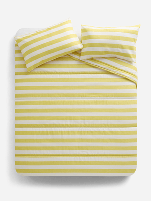Jet Home BF Yellow Stripe Comforter Double